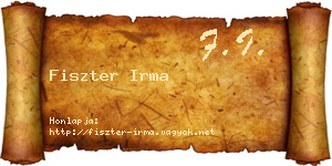 Fiszter Irma névjegykártya
